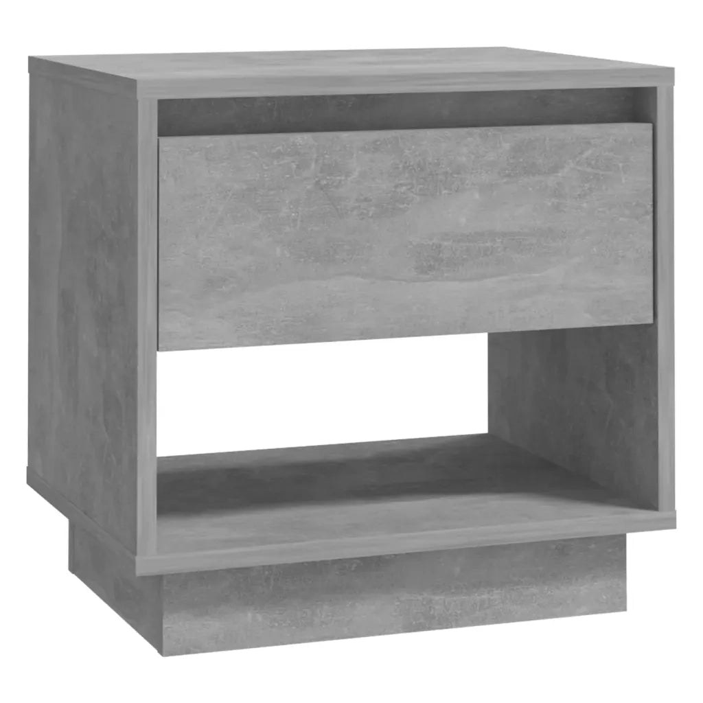 Comodino Grigio Cemento 45x34x44 cm in Truciolato 809520