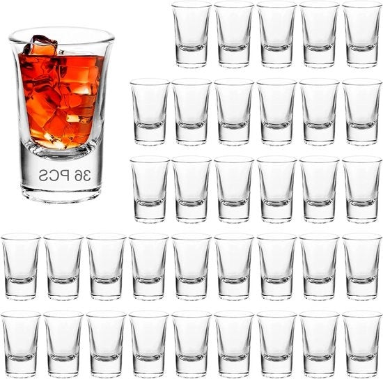 Set di 36 Piccoli Calici (35 ml) - Calici per Bevande Forti, Liquori e Espresso