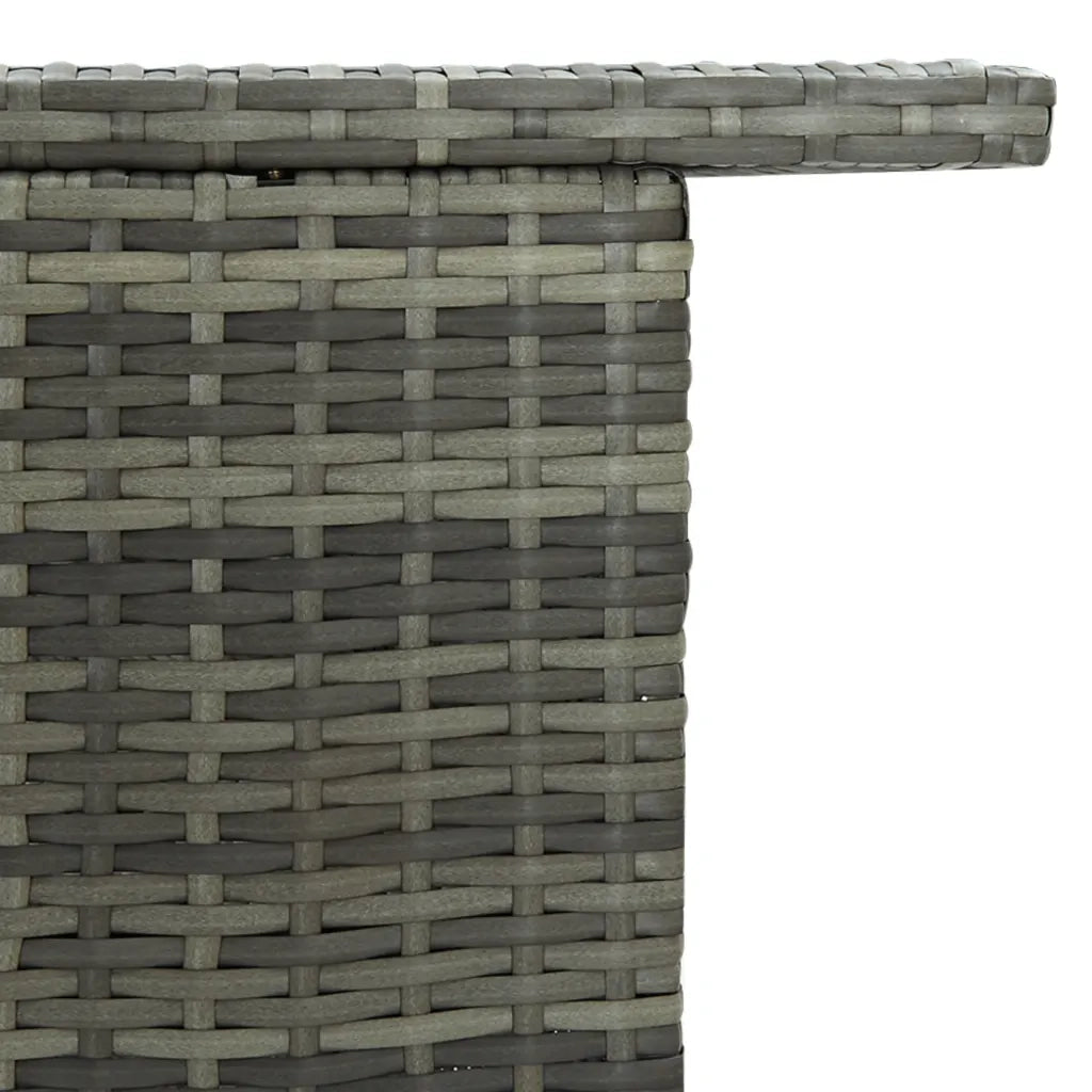 Tavolo da Bar per Esterni Grigio 120x55x110 cm in Polyrattan cod mxl 52053