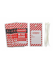 Set di 10 etichette Danger - Ne pas ouvrir  FR/EN/ES