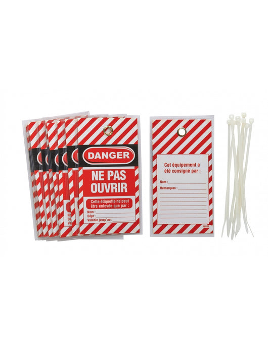 Set di 10 etichette Danger - Ne pas ouvrir  FR/EN/ES