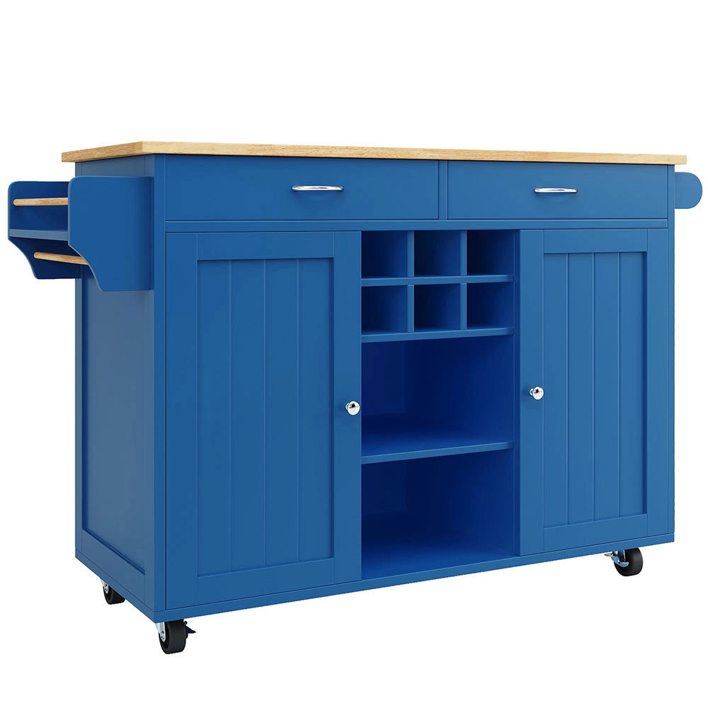 Isola cucina - Xylo - 102x45x92cm venatura legno blu
