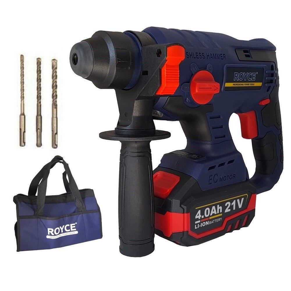Trade Shop - Trapano Scalpellatore A Batteria Martello Demolitore Sds Plus 4ah 21v 89862 -