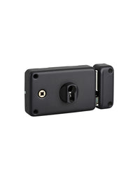 Serratura da applicare doppio cilindro con quadro maniglia , destra , asse 55mm, 140x88mm, nero - THIRARD