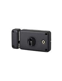 Serratura da applicare doppio cilindro con quadro maniglia , sinistra , asse 55mm, 140x88mm, nero - THIRARD