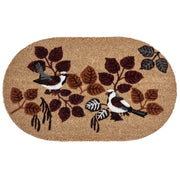 Zerbino Fibra di cocco naturale Retro in PVC Antiscivolo 50 x 80 cm Motivo a uccelli Decorazione moderna per interni ed esterni