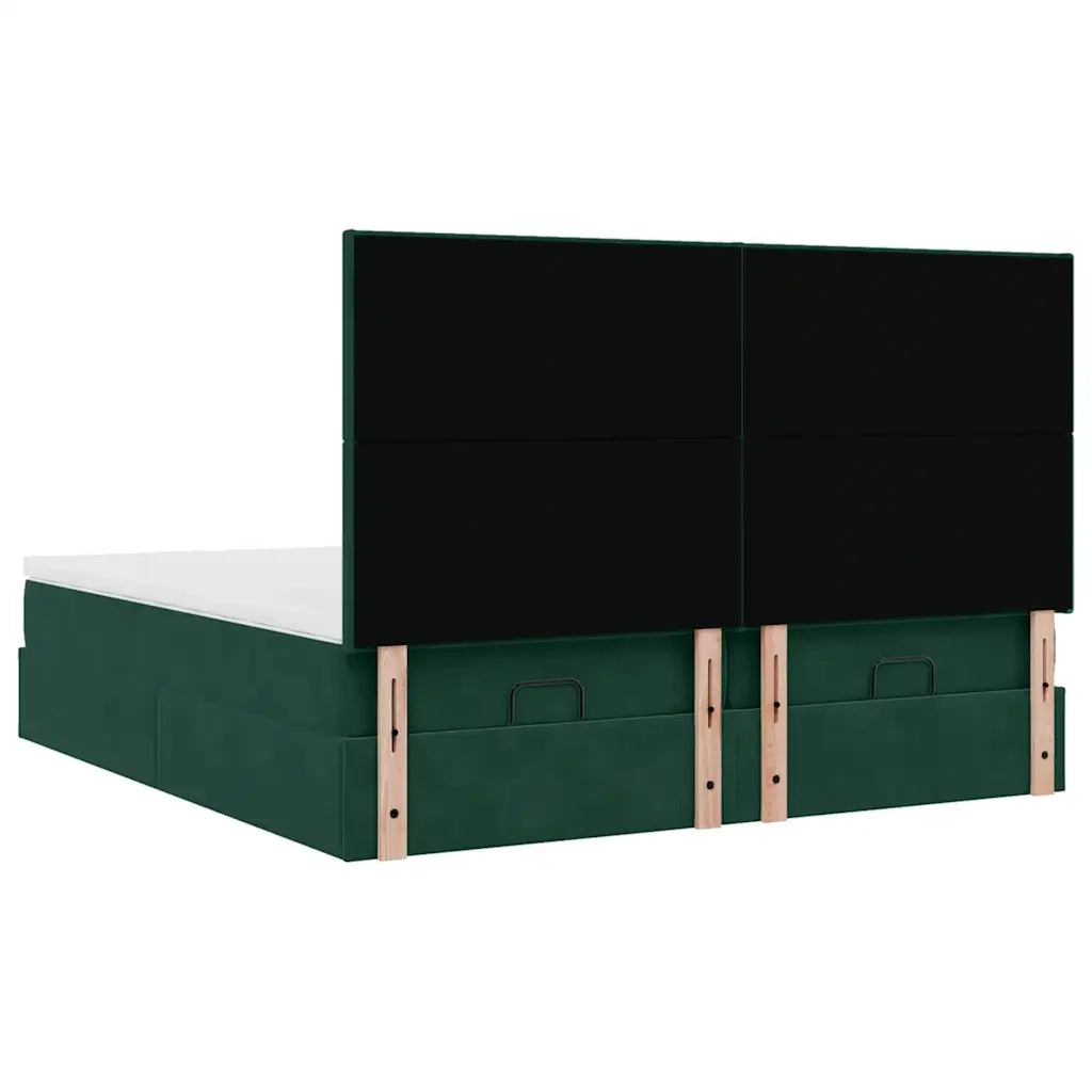 Struttura Letto Pouf con Materassi 180x200 cm Velluto