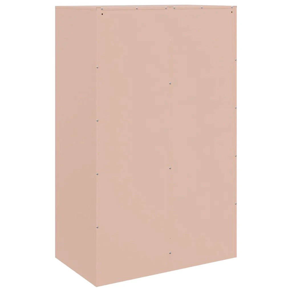 Buffet credenza cassettiera armadio mobile contenitore organizer per cucina soggiorno salotto 67 x 39 x 107 cm acciaio rosa 02_0036203