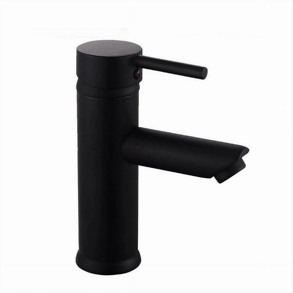 Trade Shop - Rubinetto Bagno Moderno Nero Opaco Miscelatore Orientabile Lavabo Canna Bassa 87391 -