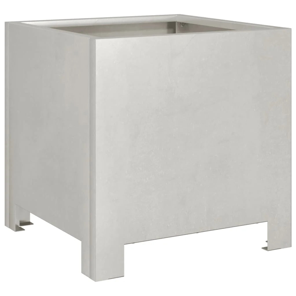 Fioriera rialzata per piante fiori giardino terrazze set da 2 30 x 30 x 30 cm acciaio inox argento 02_0038922