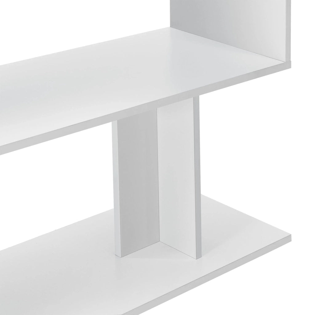 Scrivania estraibile di design con ripiano prolunga angolare pannello di particelle rivestito in melaminico 77 x 120 x 50 cm bianco 03_0004707