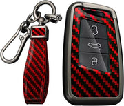 Coprimozzi chiave senza chiave adatto a VW Arteon Passat B8 Tiguan Jetta - metallo - coprimozzi Ateca - rosso