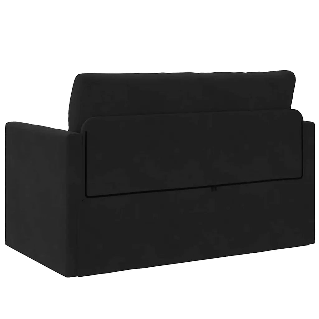 vidaXL Divano letto Nero 124 x 204 x 61 cm Velluto