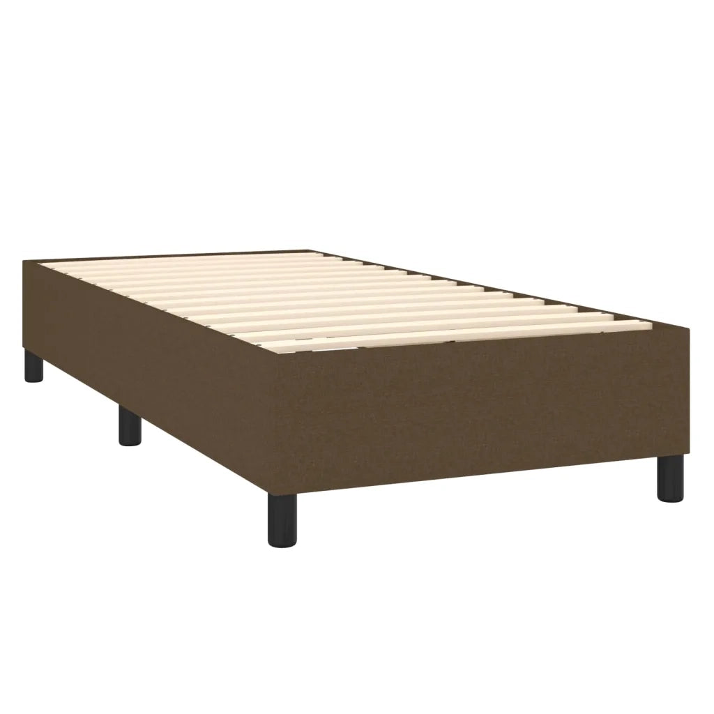 Giroletto a Molle con Materasso Marrone Scuro 90x200 cm Tessuto 3141908