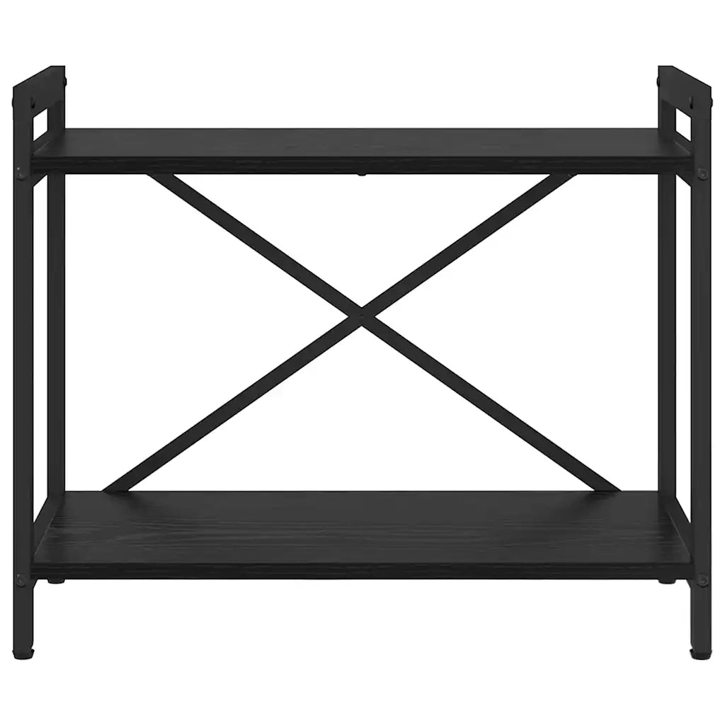 Libreria-Scaffale per Libri-Mobile di Stoccaggio Rovere Nero 60 x 30 x 50 cm Legno multistrato