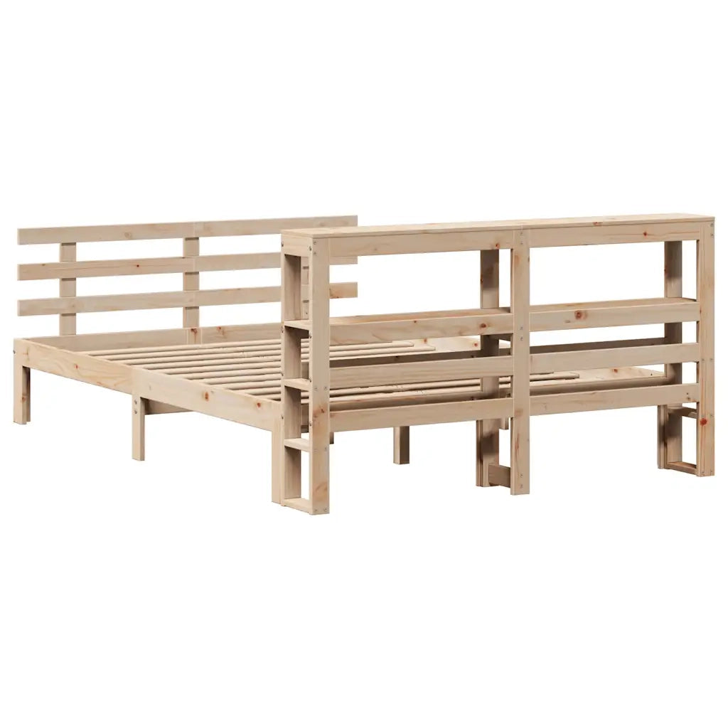 vidaXL Giroletto con Testiera 160x200 cm in Legno Massello di Pino