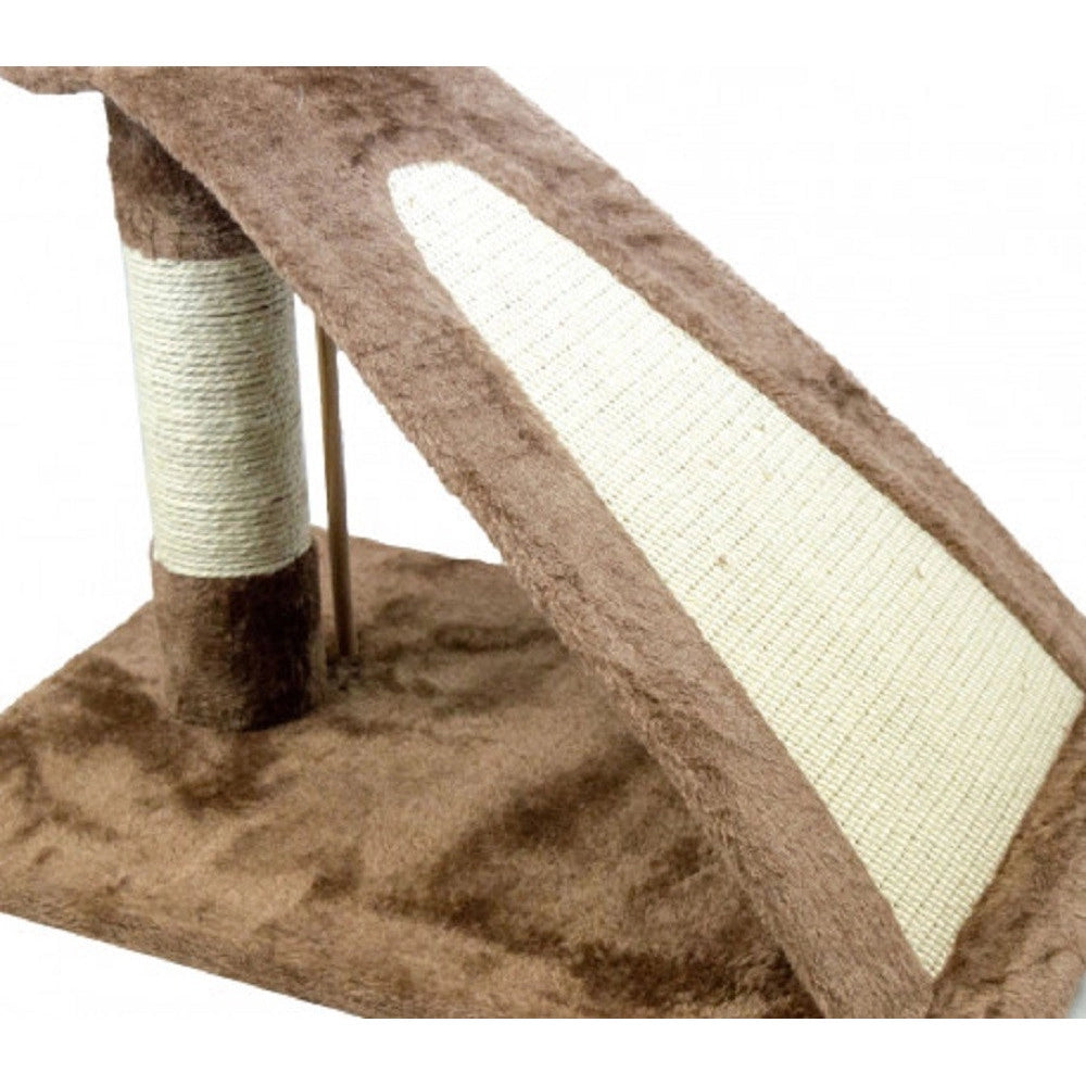 Trade Shop - Tiragraffi Nobleza Albero Gatti Con Corda E Pallina A 2 Piani 50 X 35 X 72 Cm -