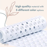 Matte antiscivolo extra lunga con chiusura a molla, 100 x 40 cm, antimuffa, lavabile in lavatrice, senza lattice, per anziani e bambini