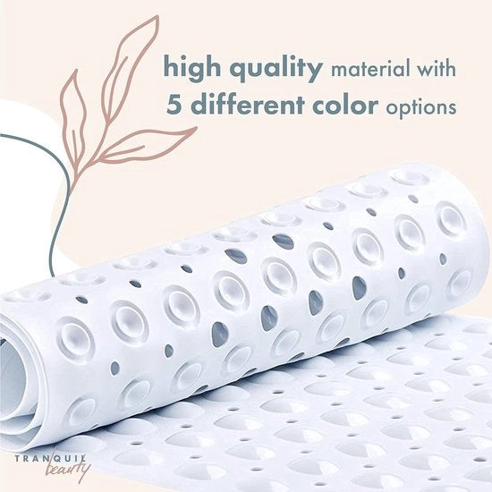 Matte antiscivolo extra lunga con chiusura a molla, 100 x 40 cm, antimuffa, lavabile in lavatrice, senza lattice, per anziani e bambini