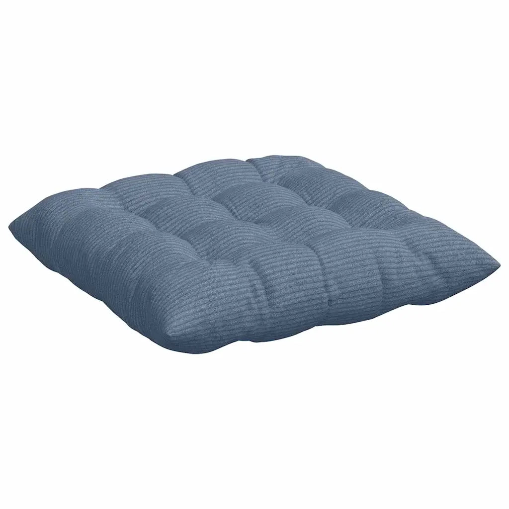 Cuscini per Seduta 4 pz | Cuscini per sedie Blu 40 x 40 x 6 cm Tessuto in Cords