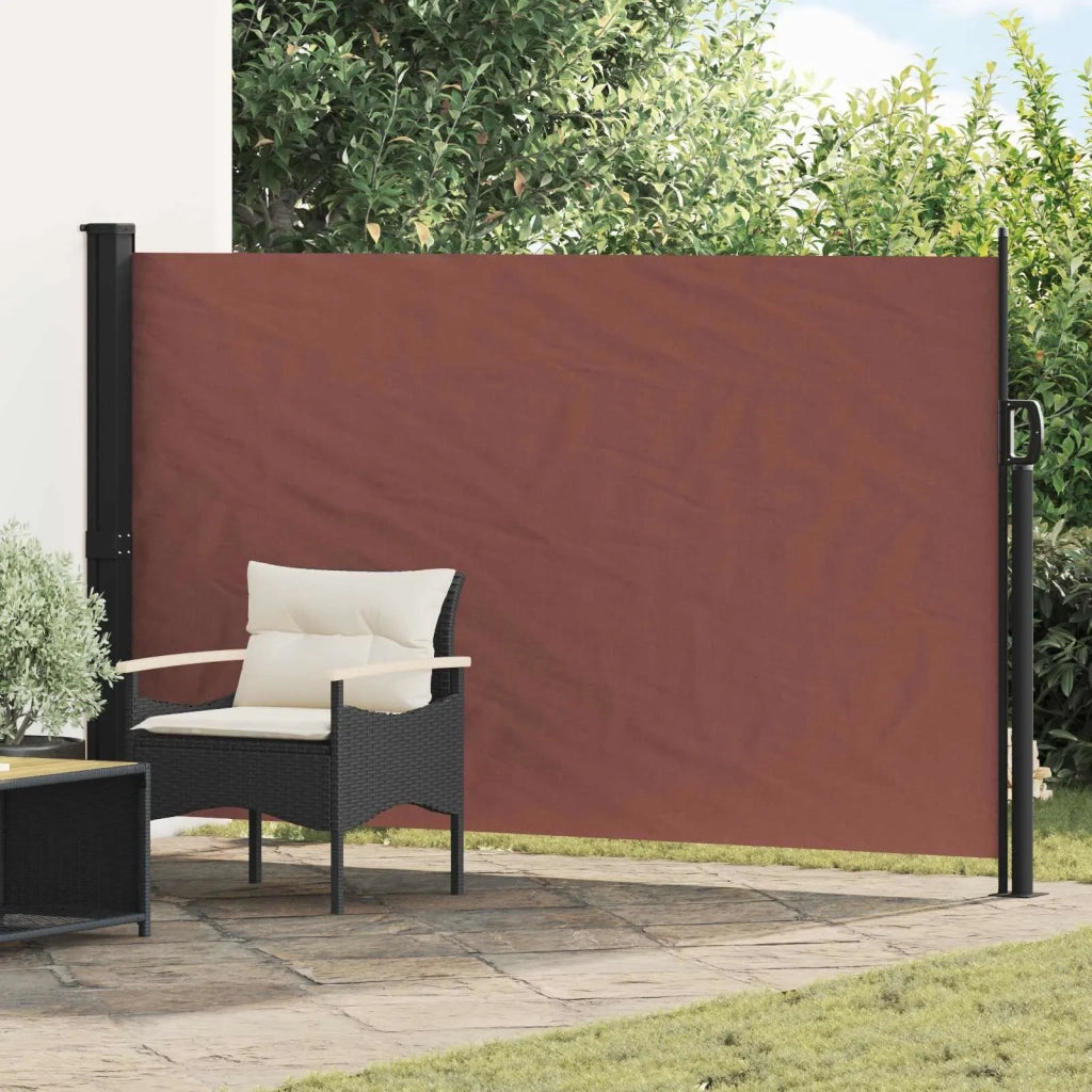 Tenda laterale retrattile Marrone 300 x 170 cm Poliestere