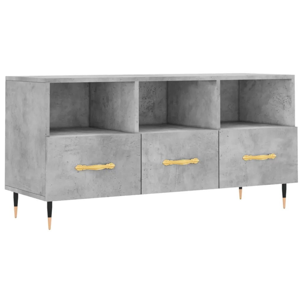 Mobile Porta TV Grigio Cemento 102x36x50 cm Legno Multistrato 829016