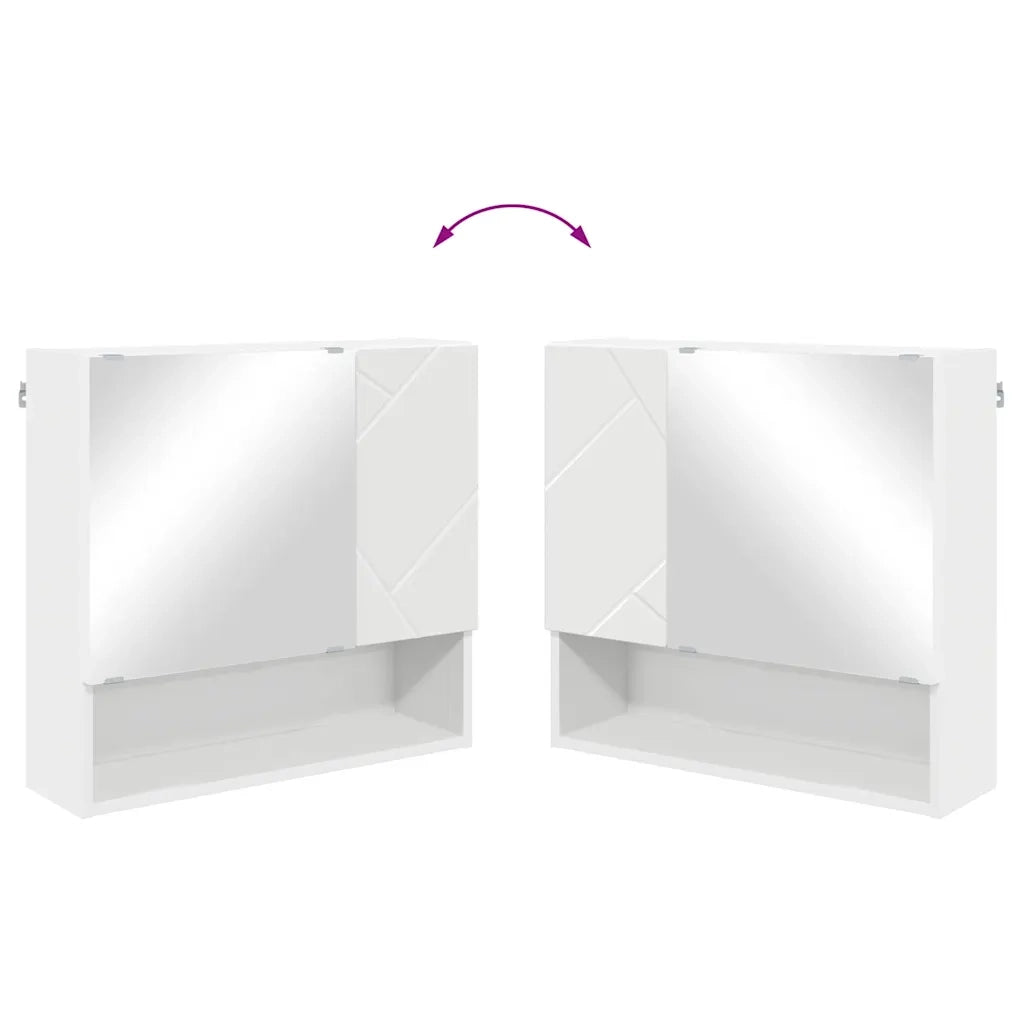 Mobiletto per specchio Bianco 59 x 17 x 55 cm Legno multistrato 883364