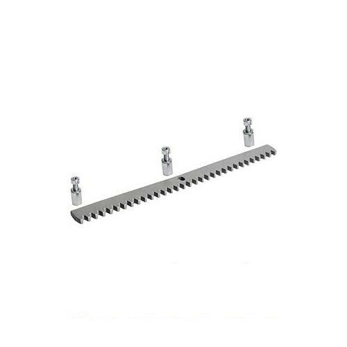 CREMAGLIERA MODULO 4 ACCIAIO ZINCATO 30 X 8 MM CON FORI E DISTANZIALI CAME CGZS