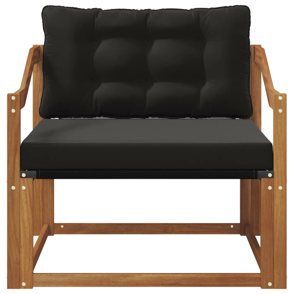 Set di divani da esterno-Sofa da giardino Legno di Acacia Massello e Textilene 219772