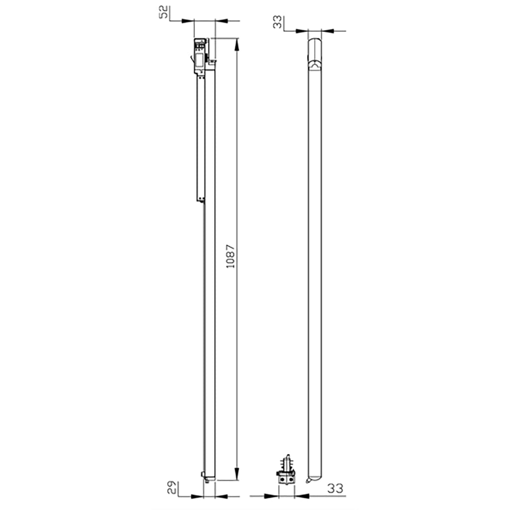 Barra LED faretto track binario trifase 28W alluminio nero bianco luce lineare negozio ufficio abitazione moderna 100cm NERO 4000K
