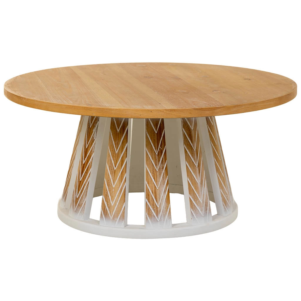 Tavolino da caffè in legno marrone 80x80x36,5h cm