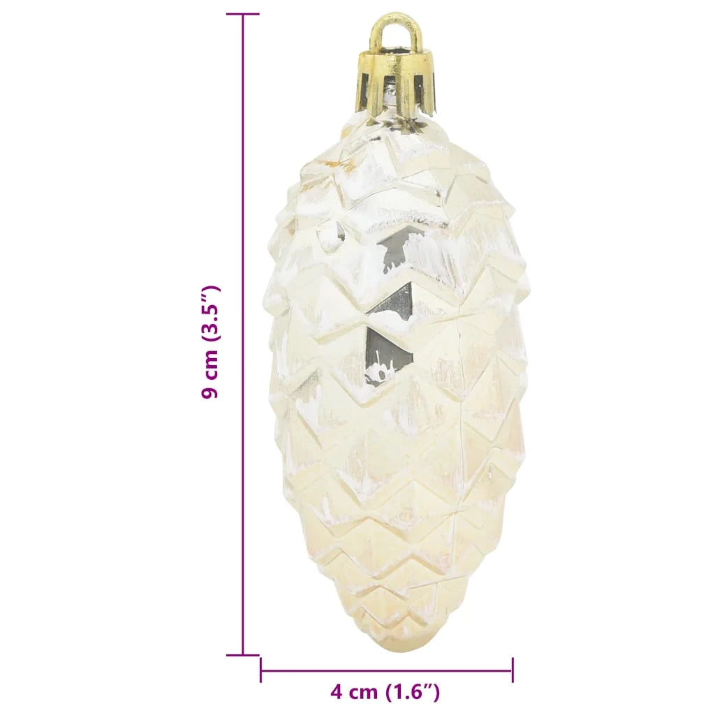Palla di pino di Natale 40 pz Champagne Plastica CFW7765808