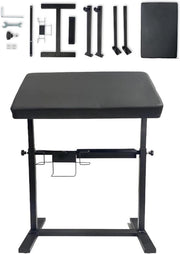 Sostegno per gamba con tavola da 60 x 40 x 54 cm e cassetto di stoccaggio - sostegno per gamba tattoo da 65 ~ 107 cm regolabile in altezza