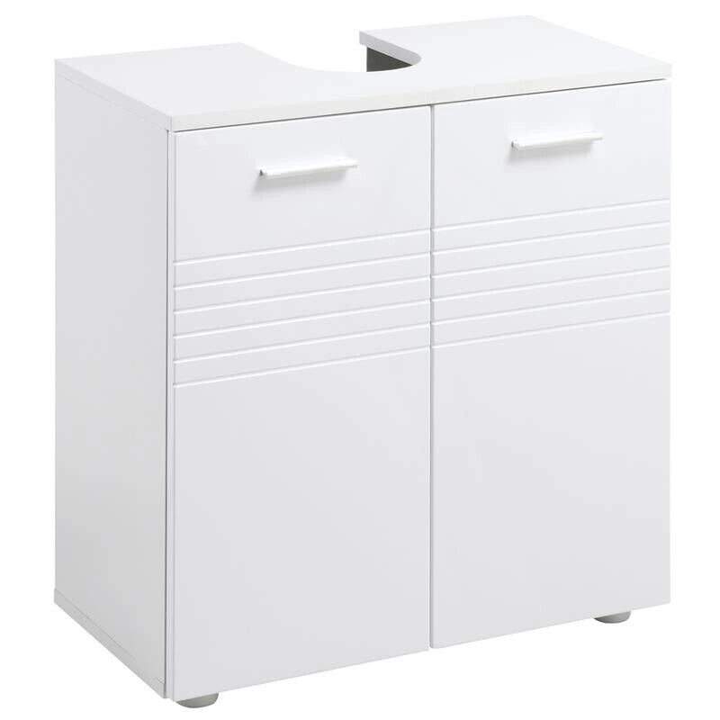 MOBILE SOTTOLAVABO BAGNO A 2 ANTE CON MENSOLA REGOLABILE 60X30PX62.5CM BIANCO