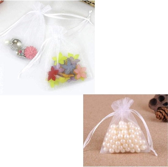 Pacchetti di regalo in Organza per Matrimoni, Festa dei Bambini e Compleanni dei Bambini, 50 pezzi, 12 x 9 cm.