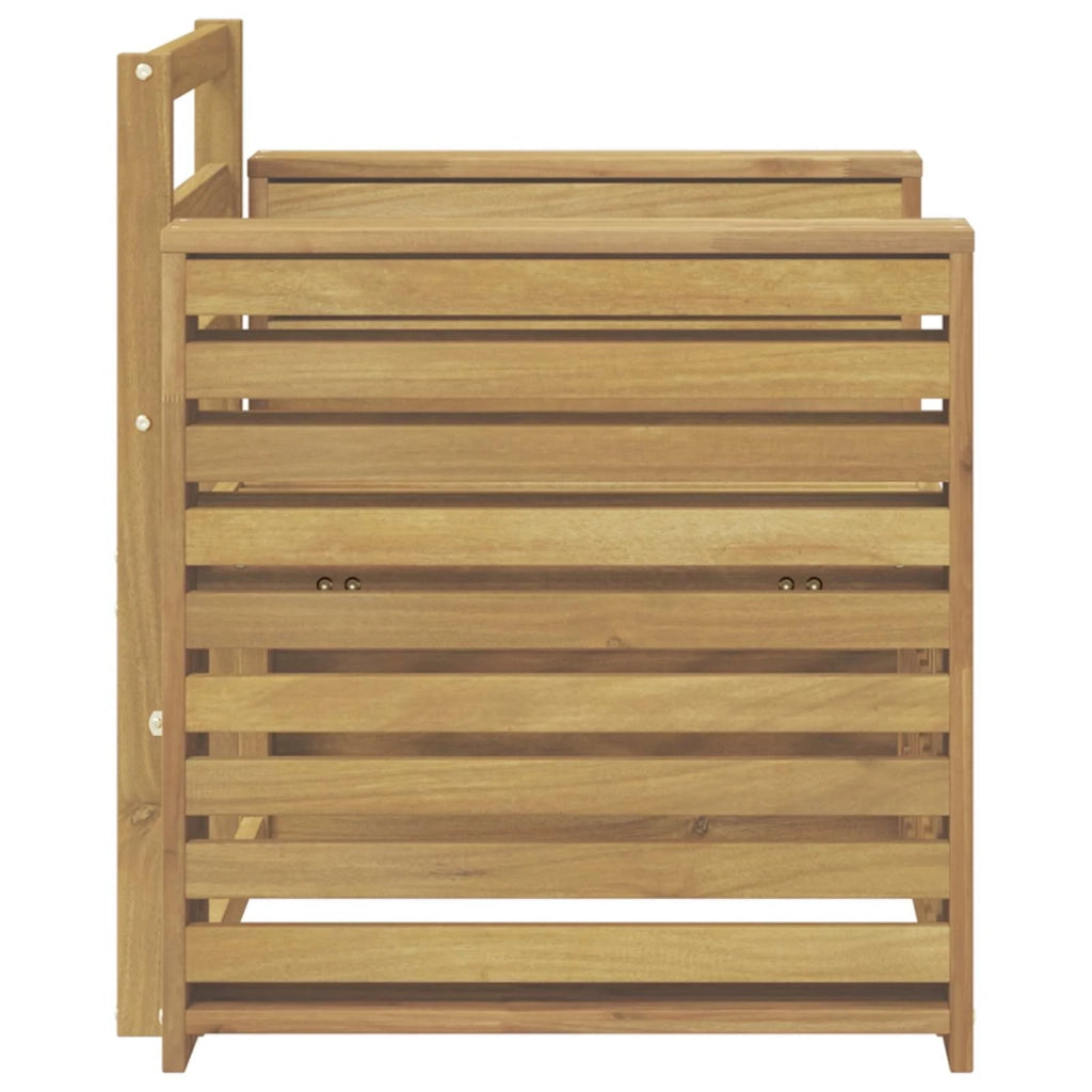 Set di divani da esterno-Sofa da giardino Legno di Acacia Massello Bianco 448211