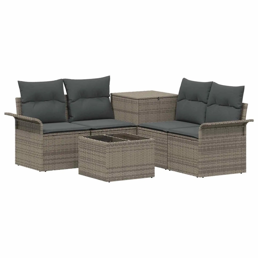 Set di divani 6 pz 4-Numero di posti Grigio e Grigio Scuro 3447080