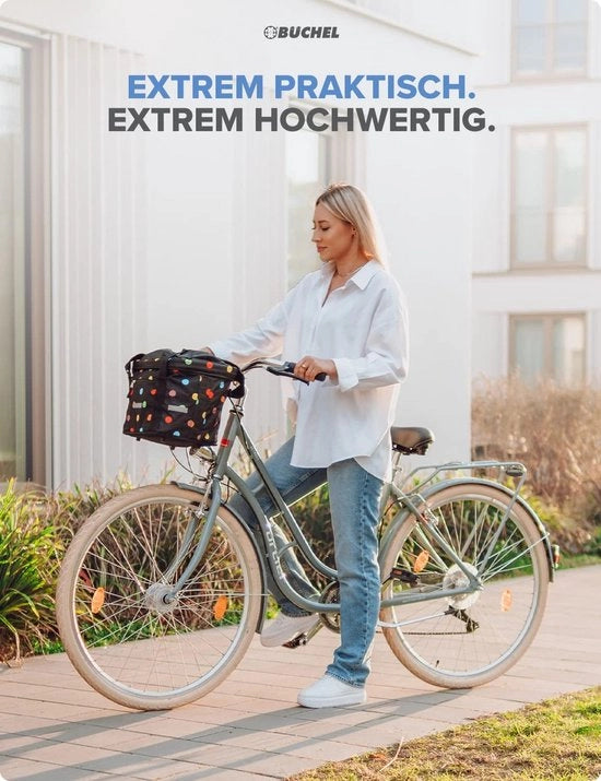 Borsa per bicicletta pieghevole - Tasca per spesa davanti - Accessorio per bicicletta