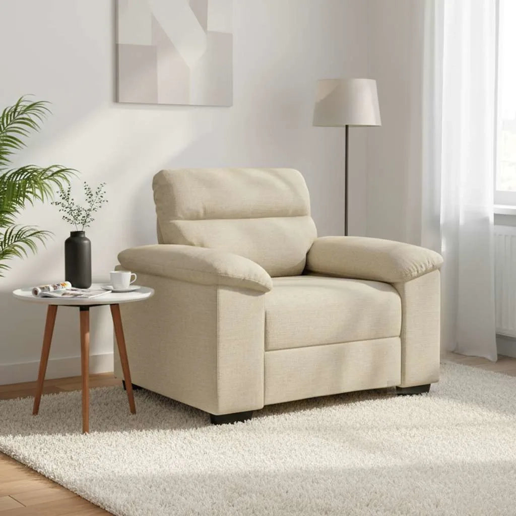 Poltrona Crema 100x81x84 cm in Tessuto 4105294