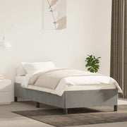 Giroletto senza Materasso-Struttura Letto Grigio Chiaro 80x200 cm Velluto 761689