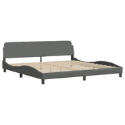vidaXL Giroletto senza Materasso Grigio Scuro 200x200 cm Tessuto