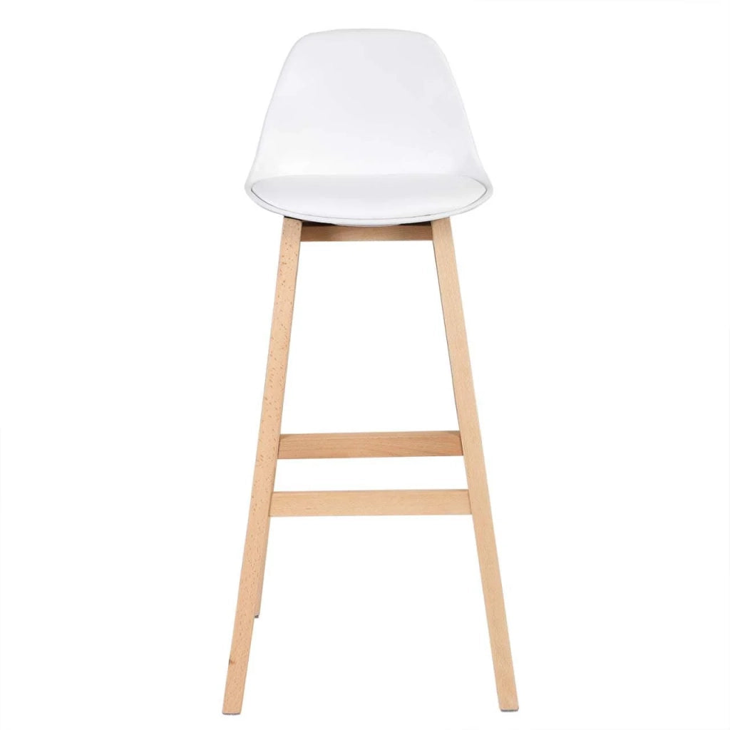 Set di 2 sgabelli da bar per la colazione/sedie da bancone da cucina bianchi 19_0000591