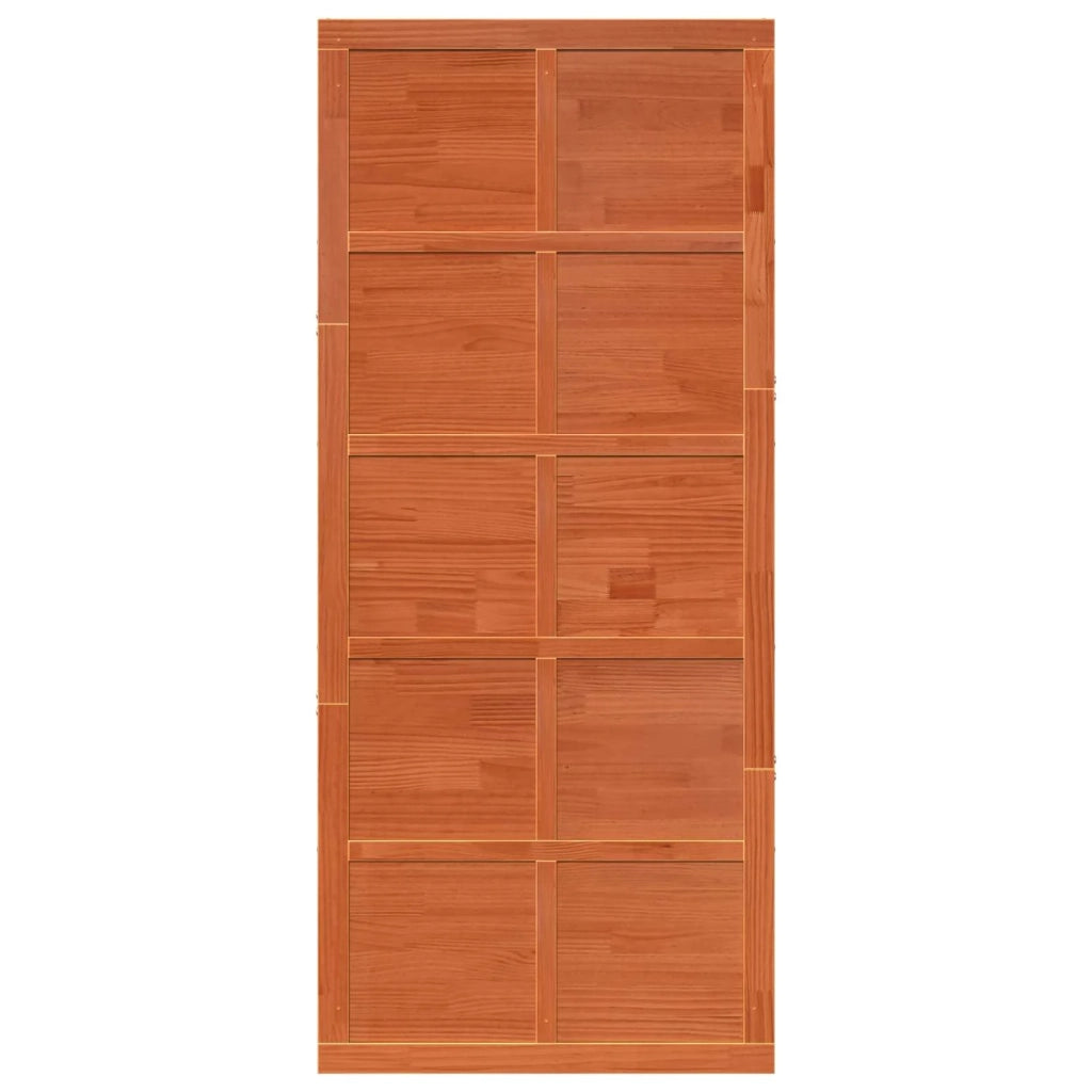 Porta del fienile Marrone cerato 100 x 2,5 x 208 cm 42047145