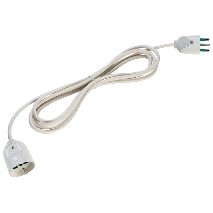 Fanton 92650 Prolunga 3 m 2P+T 16A Bipasso Schuko cavo 3G1 H05VV-F colore Bianco