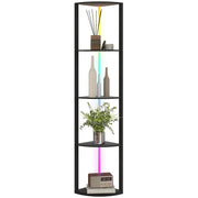 Lampada da terra con scaffale, RGB, telecomando ¨C Zephmum ¨C 5 livelli dimmerabile