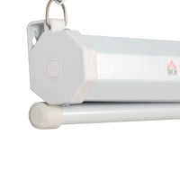 Easycomfort Telo per Proiettore da 100" Formato 16:9/4:3 ad Altezza Regolabile, 210x8.6x7 cm, Bianco e Nero