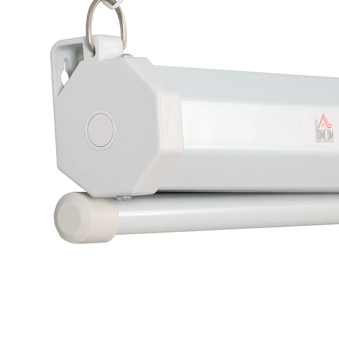 Easycomfort Telo per Proiettore da 100" Formato 16:9/4:3 ad Altezza Regolabile, 210x8.6x7 cm, Bianco e Nero