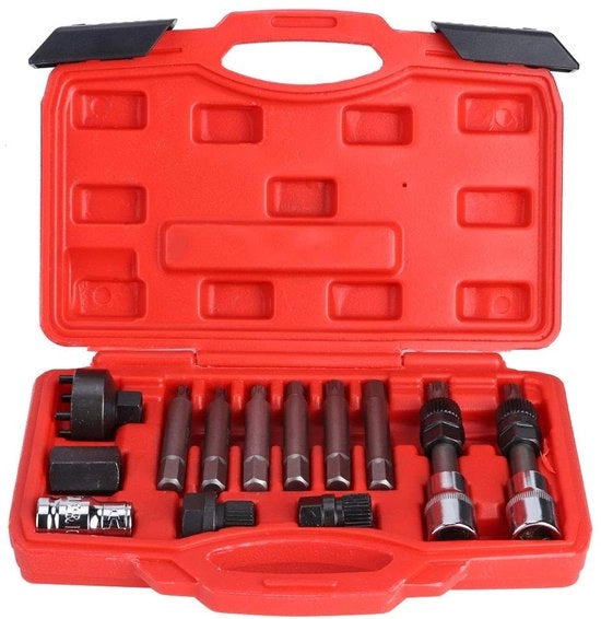 Kit di Allenatori a 13 Pezzi - Kit di Assistenza per Alternatore - Duraturo e Multifunzionale - Incluso Scatola di Trasporto - Ideale per il Manutenzione Auto ...