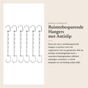 Hanger da Cappotto 6 pezzi - Hanger Metallico - Hanger Spaziale - Hanger Antiscivolo - Orizzontale/Verticale - Elevato Carico Portante - Hanger da Abito
