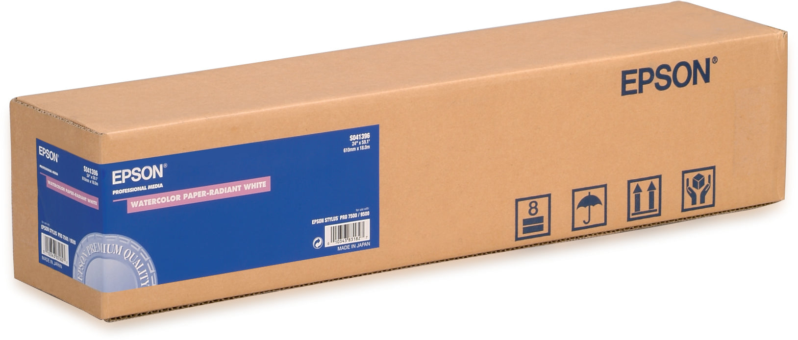 Epson carta acquerello "radiant white", in rotoli da 60, 96cm (24'') x 18m. - C13S041396